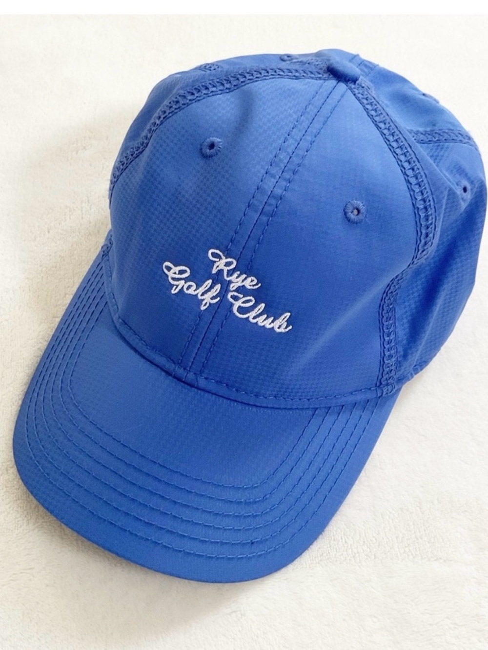 Kate Lord Ahead Rye Golf Club Blue Performance Golf Hat Adjustable Ladies Cap